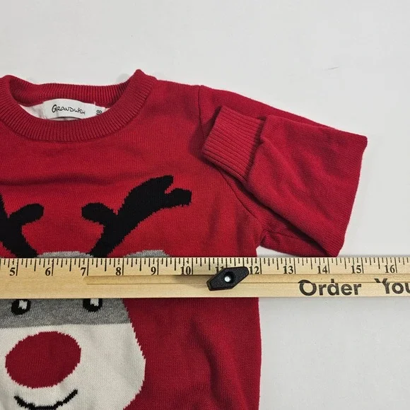 Grandwish Baby Boys Girls Christmas Sweater O-Neck Knitted Cotton - 18M Holiday - Picture 5 of 7